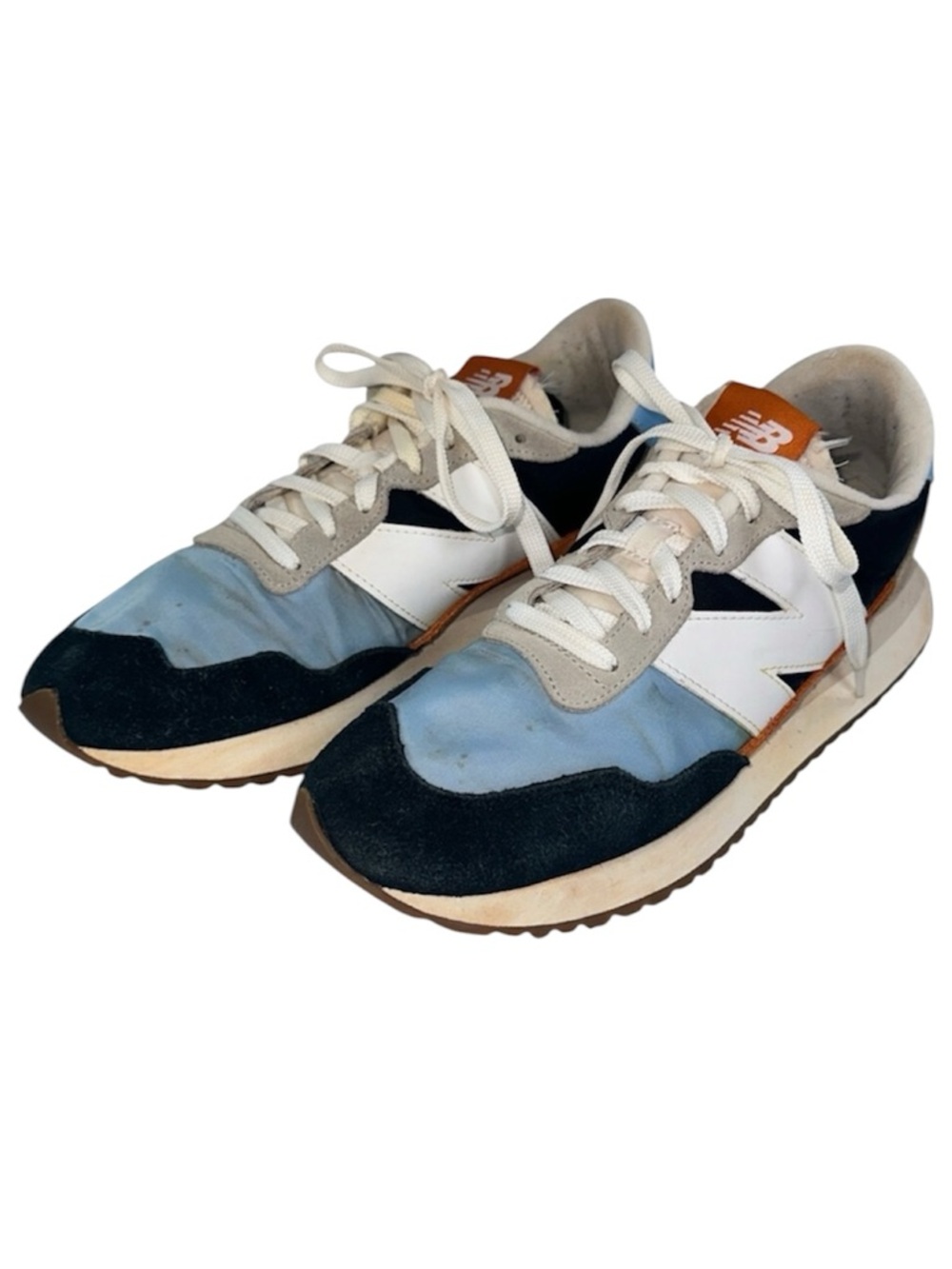New Balance 237 Retro Casual Sneakers Blue White Black Orange Men Size 10.5